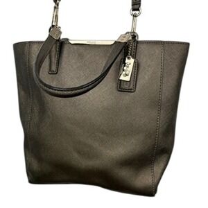 Coach Factory Bronze Metallic Saffiano Leather Tote Satchel Crossbody Bag